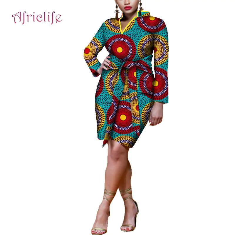 Африканские платья для женщин Восковые с принтом Дашики аксессуары Африки
