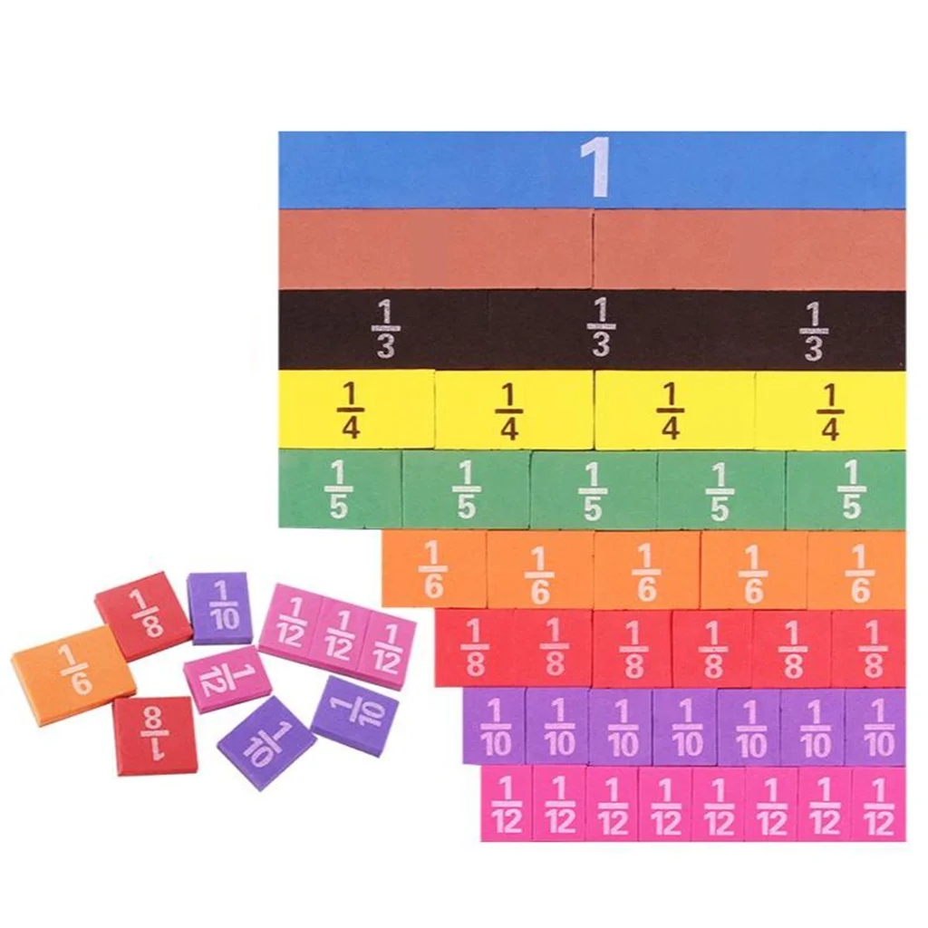 

Math Skills Kids Toddlers Fraction Learning Study Kit Colorful Playkit