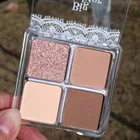 Палетка теней для век, 4 цвета, матовое стекло с перламутровым эффектом натуральные Прозрачные тени для век, стойкие тени для век, косметический макияж для глаз блестящие инструменты для макияжа