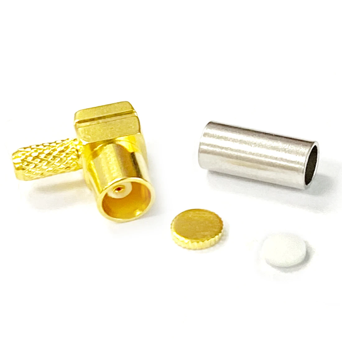 

1pc MCX Female RF Coax Connector R/A 90-Degree Crimp For RG316 RG174 Cable Goldplated Wire Terminal Wholesale