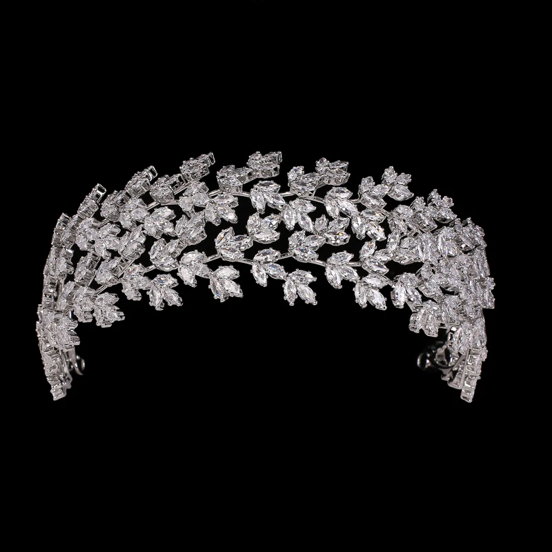 

Luxury Zircon Royal Princess Crown HADIYANA Bridal Tiaras Crown Pageant Crowns Bride Headbands Wedding Hair Jewelry BC6051