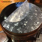 Круглая скатерть из ПВХ, прозрачная водонепроницаемая, универсальная, для кухни, масляное стекло