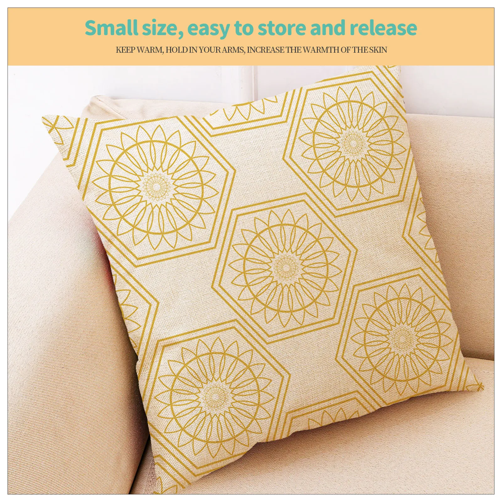

Yellow Geometric Pillowcase Cushion Cover Sofa Throw Pillows Cover DIY Printed Pillow Chair Car Cushion Case Home Decoration