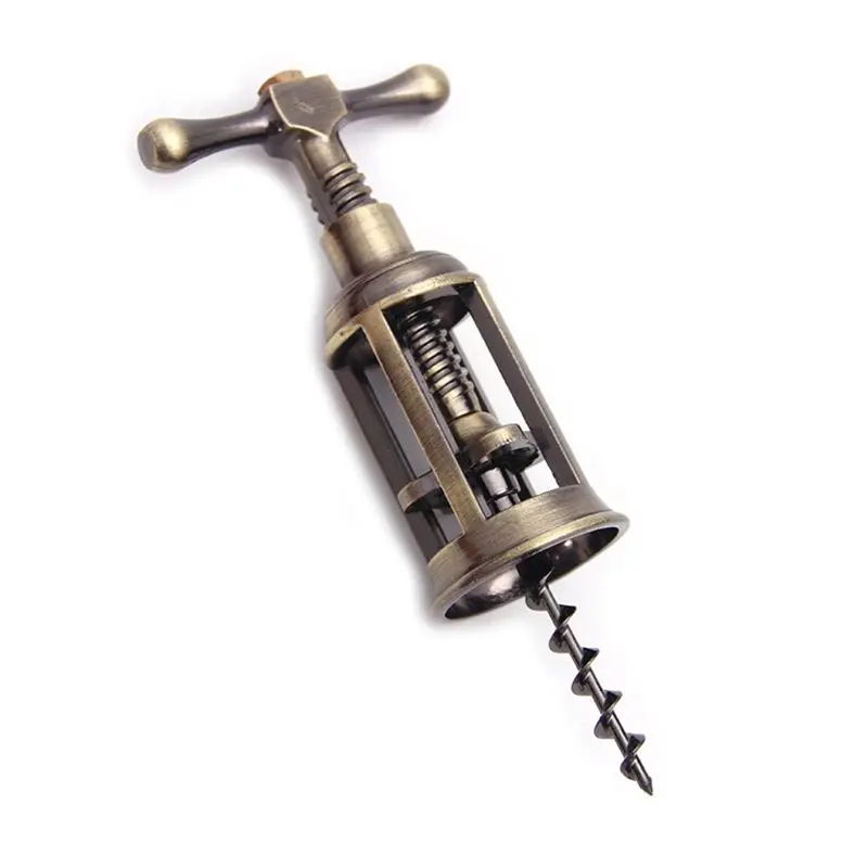 Классический Бронзовый открывалка для бутылок вина штопор из сплава цинка Т