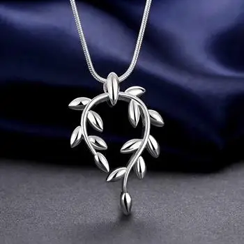 

European and American Fashion Silver-plated Branch Necklace for Ladies SPCN789 LKNSPCN789 Pendulum Necklace Pendants
