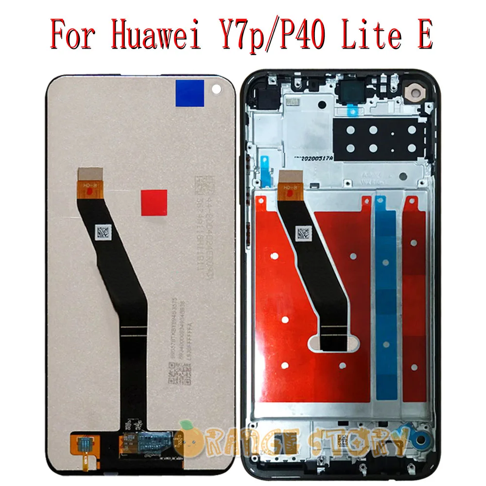 ЖК экран для Huawei P40 Lite E дисплей сенсорный датчик в сборе рамка Y7p 6 39 дюйма Запасные