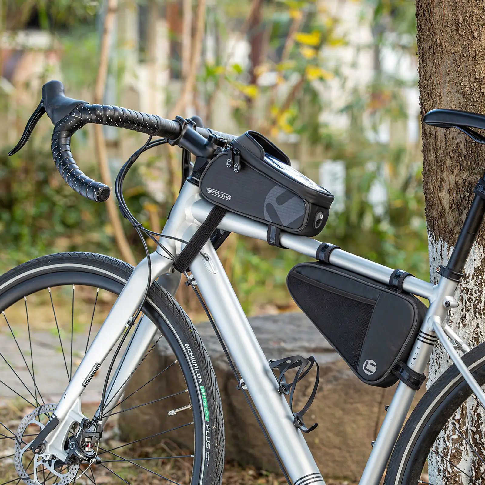 

1L Triangles Bag Universal Anti-splashing Bicycle Bag Crossbeam Bag Mountain Bike Kit Saddle Bag Upper Tube Package Road Bike