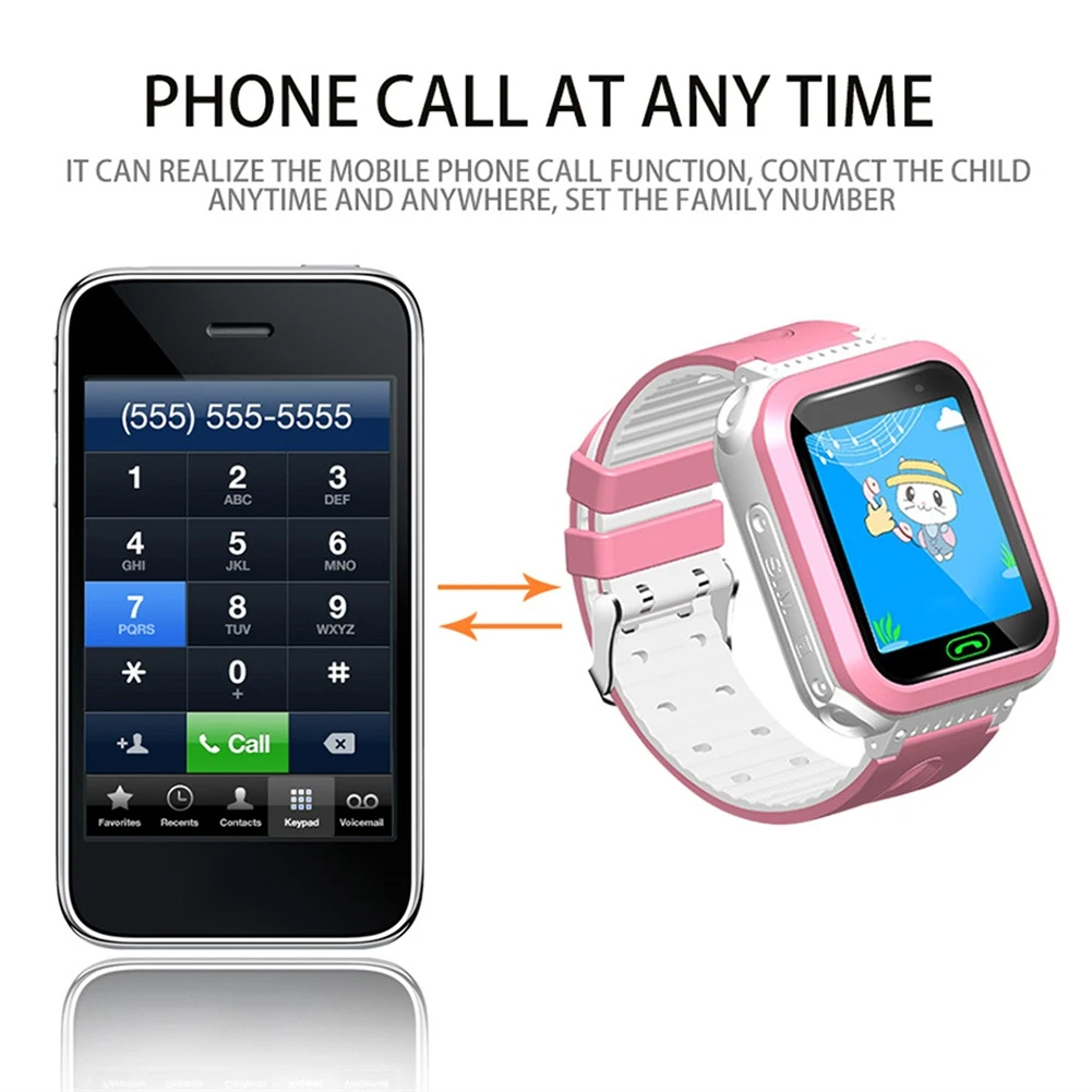 Для детей студентов дети сенсорный экран водонепроницаемый один ключ SOS gps камера