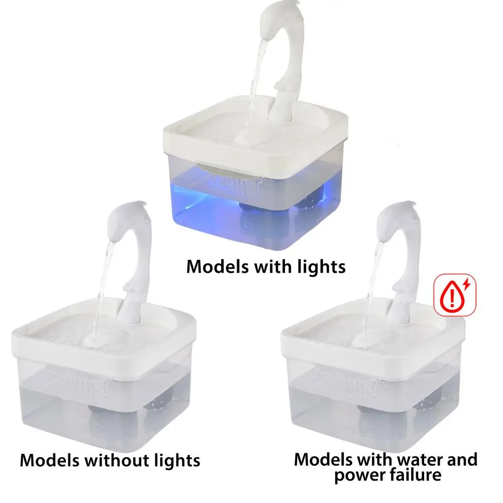 

2L Pet Cat Drinking Fountain LED Blue Light USB Powered Auto Water Dispenser Cat Feeder Drink Filter For Cats Dogs Pet Supplier