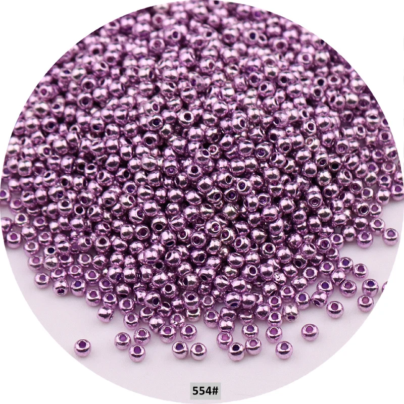 1000Pcs/Bag 2mm Electroplating Metallic Color Glass Seed Beads 11/0 Czech Round Spacer Bead For DIY Jewelry Making Sewing Craft | Дом и сад