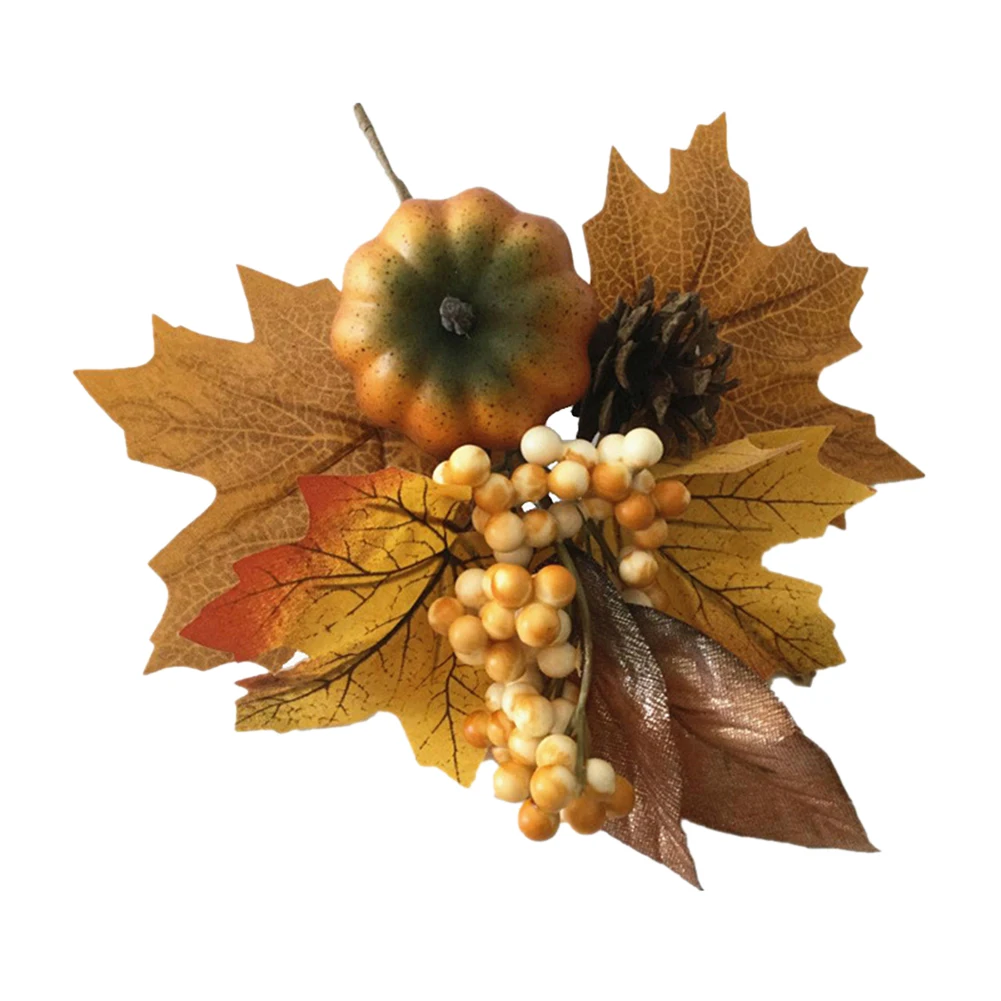 Искусственный Кленовый лист Тыквенные ветви украшения Цветочная композиция