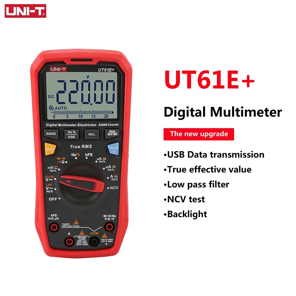 Мультиметр UT61E + UT61B UT61D цифровой мультиметр с истинным среднеквадратичным