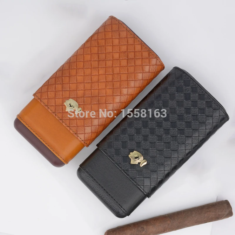 Дорожный футляр для сигар COHIBA из искусственной кожи кедрового дерева мужской