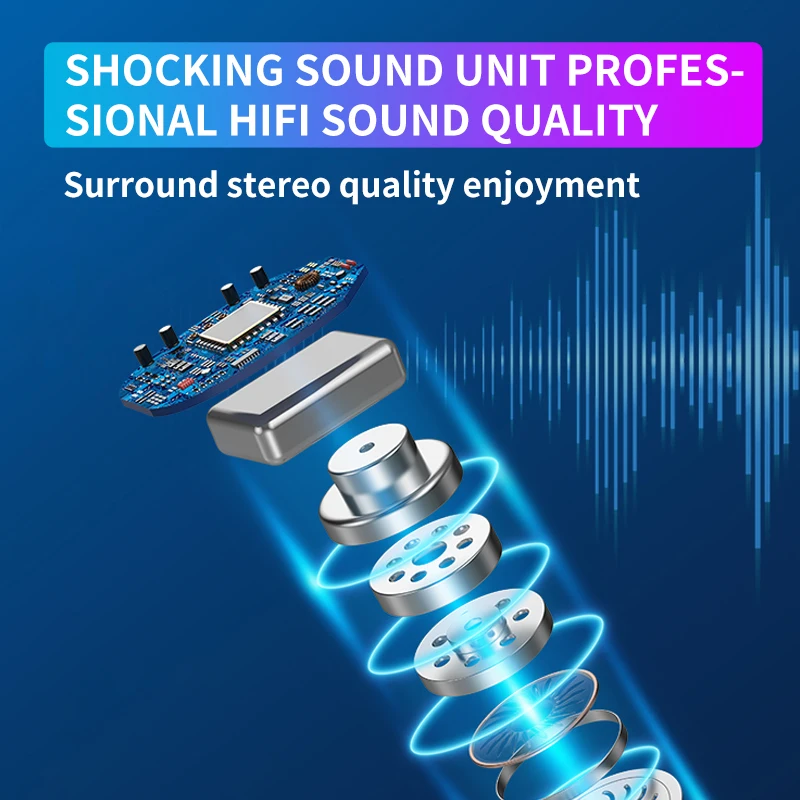 

TWS Bluetooth 5.0 Earphones Charging Box Wireless Headphone 9D Stereo Sports Waterproof Earbuds Headsets With Microphone