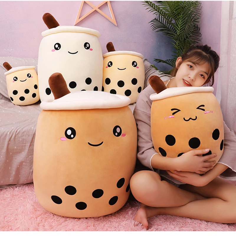 Симпатичная жемчужная молочная чайная чашка 50 см для молока плюшевая игрушка