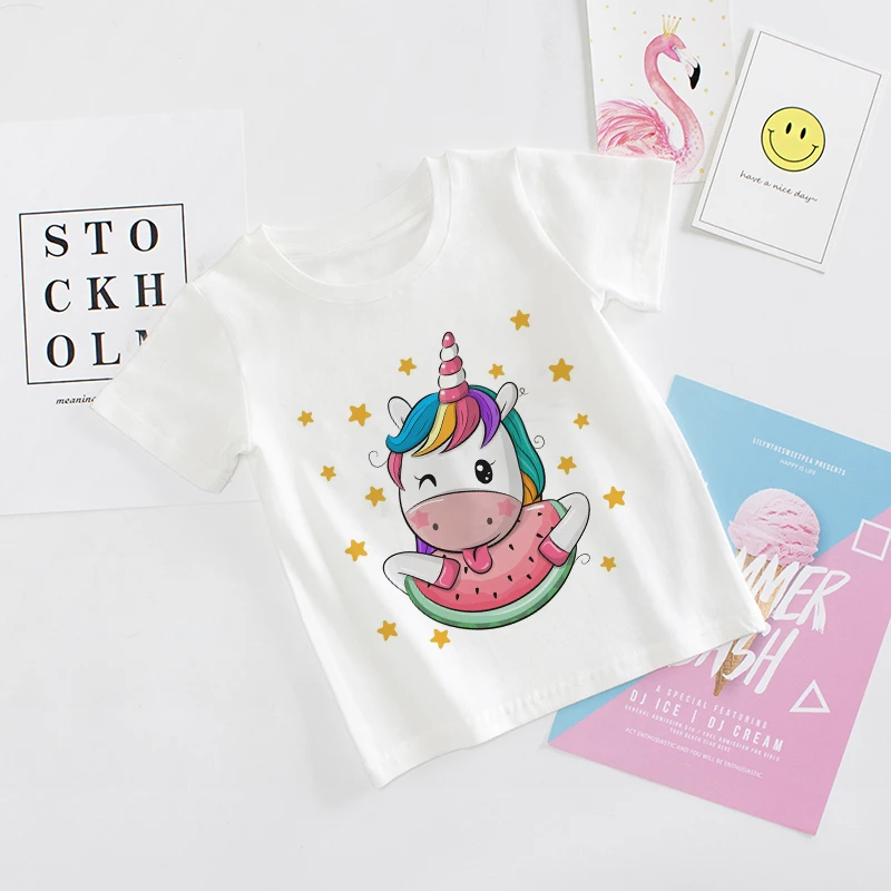 

Summer Fashion Unisex T-shirt Children Boys Short Sleeves White Tees Baby Kids Trend Cute Tops Girls Clothes 1325