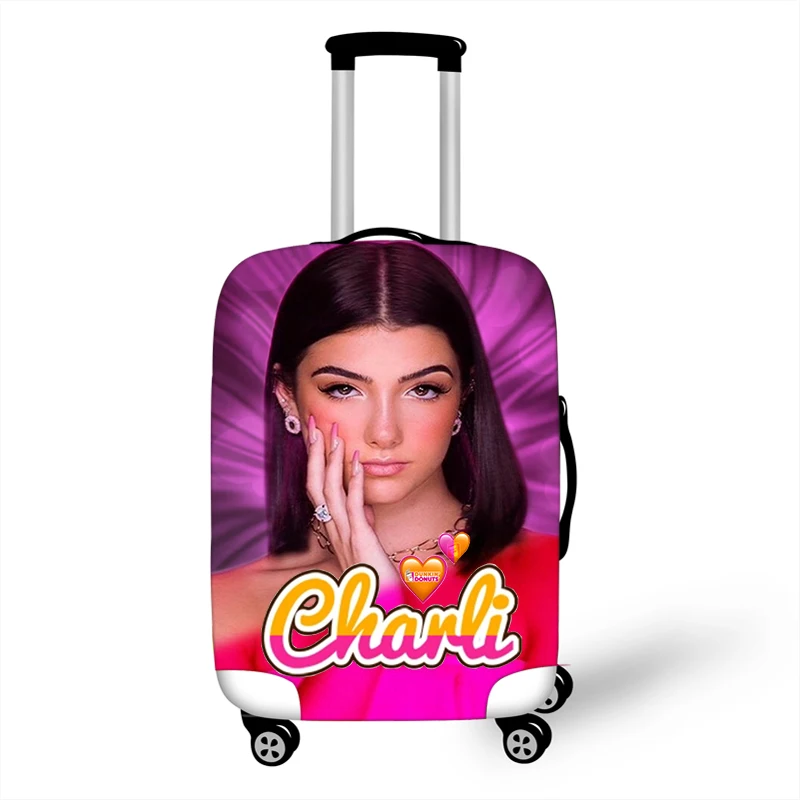 18-32'' Charli D'Amelio Elastic Luggage Protective Cover Trolley Suitcase Protect Dust Bag Case Travel Accessories