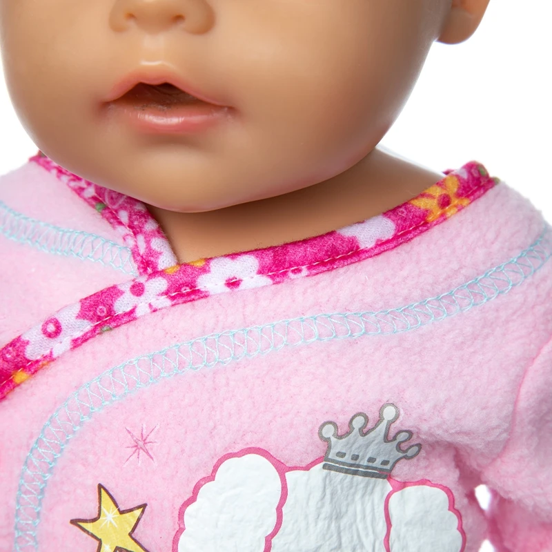 

New Doll Clothes Pink Sheep PJ With Hat Fit 17 inch 43cm Doll Clothes Born Baby Suit For Baby Birthday Festival Gift
