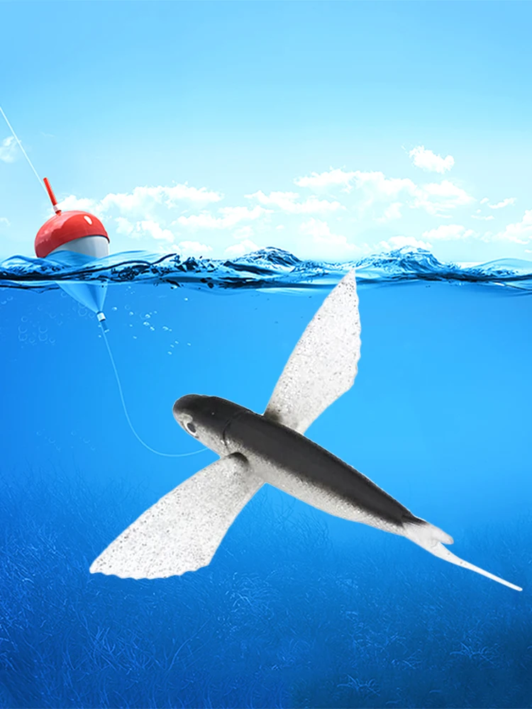 

Bionic Flying Fish Sea Fish Soft Tuna Lure Saltwater Fishing Lure For Kingfish/Tuna/Mackerel/Marlin/Mahi Mahi Offshore Trolling