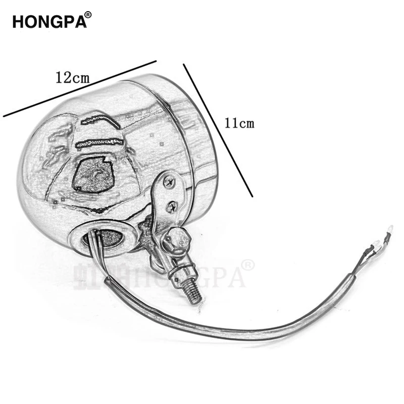 Мотоцикл винтажный на заказ фары противотуманные HS1 12V 35W передние лампы универсальные для CB Streetfighter Cafe Racer Bobber Chopper включены.