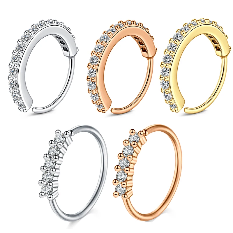 Кольцо для пирсинга носа из нержавеющей стали Ювелирное Украшение 6 мм 8 10 20 г 1