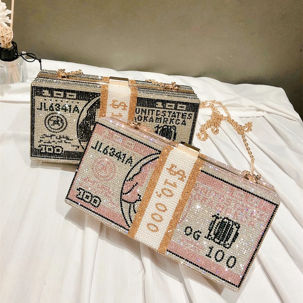 Сумка кошелек с бриллиантами для денег сумка клатч женские Мини кошельки и
