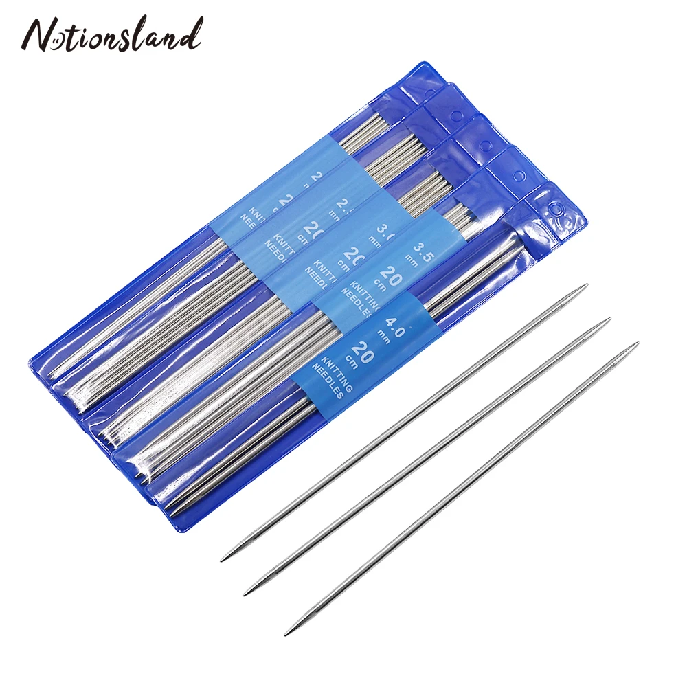 5 шт./компл. двойные заостренные спицы из нержавеющей стали свитер вязание