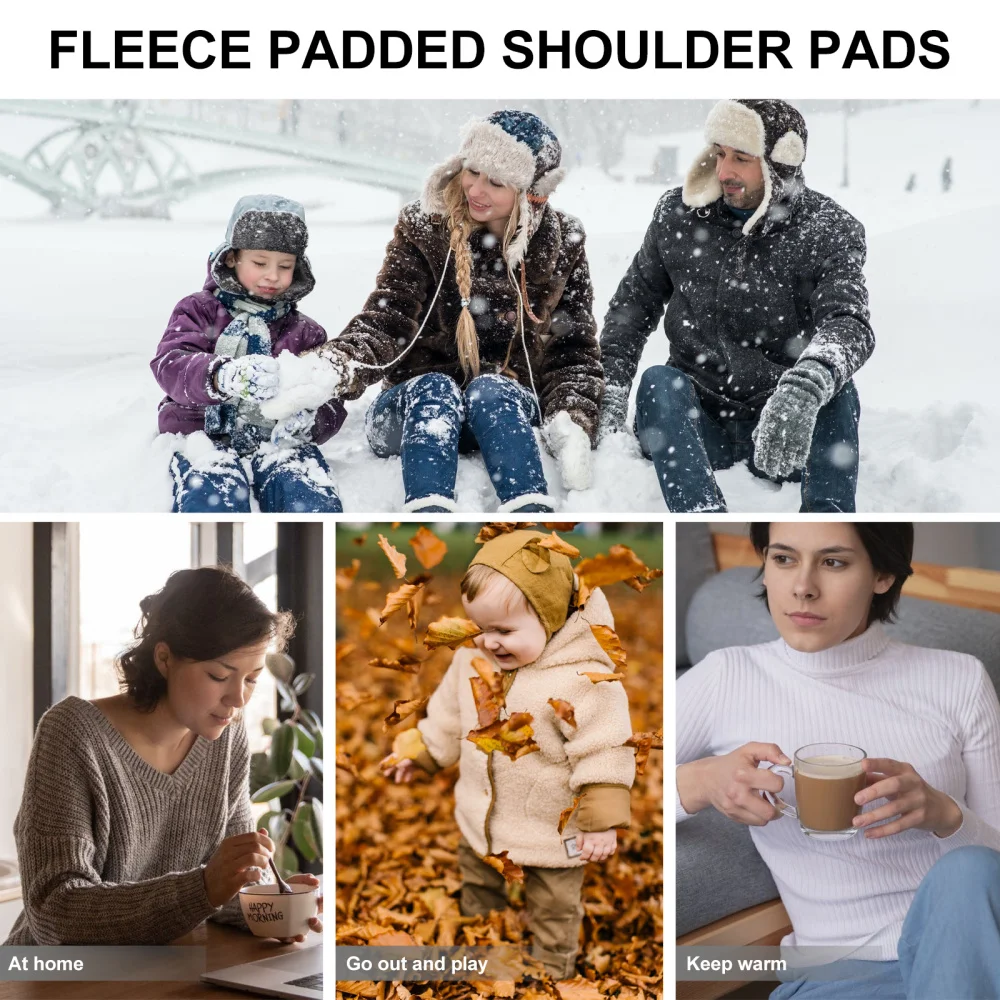 

Shoulder Warmer Protector Bamboo Charcoal Fiber Fleece Lined Thicken Shoulder Pad Wrap Brace (Size)