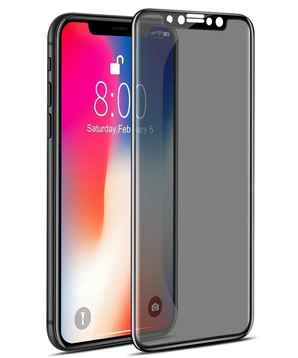 Для iphone XR XSmax 9D полное покрытие защита экрана Защита дисплея конфиденциальная