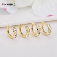 2022 new design gold plated heart zircon round hoop earrings for women jewellery wholesale