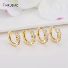 2021 новый дизайн покрытые золотым сердцем циркониевые круглые серьги-кольца для женщин ювелирные изделия оптом