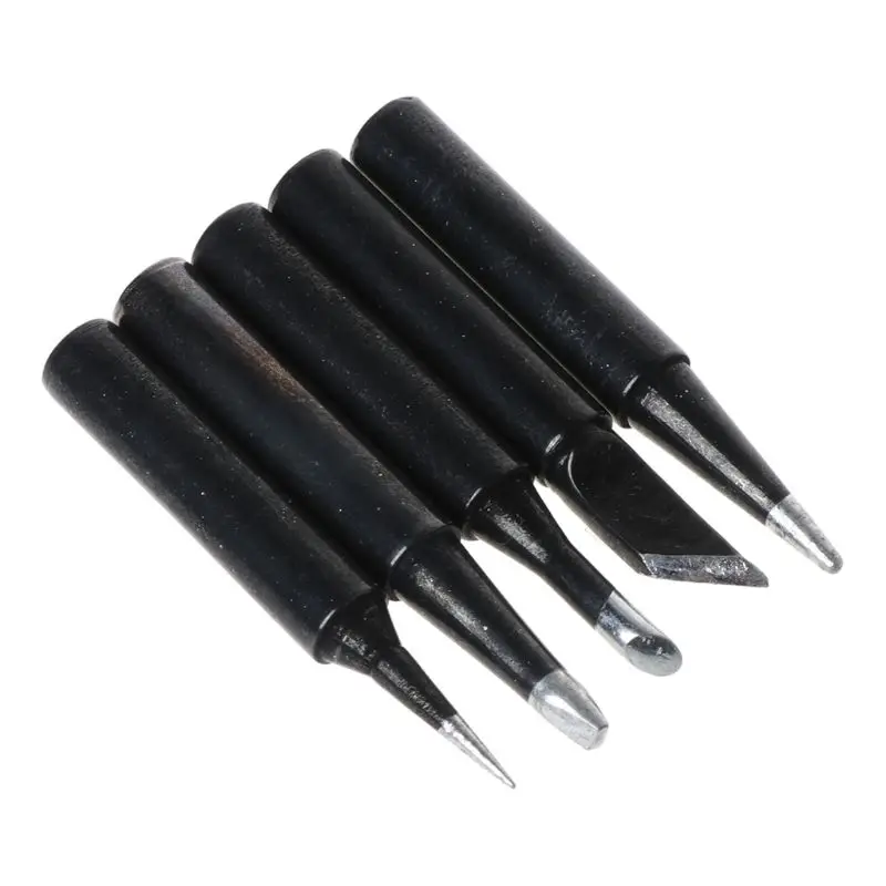 

5 Pcs Lead-Free Soldering Solder Iron Tips 900M-T For Hakko 936 SAIKE 909D 852 936d