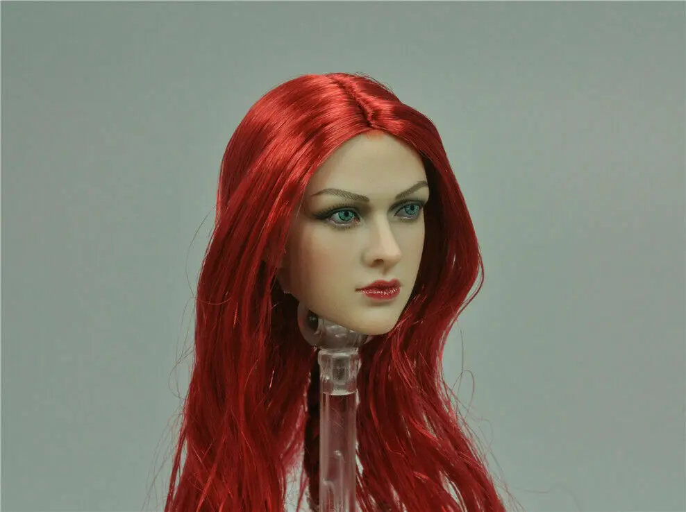 

1/6 Punk Red Sonja Beauty Red Hair Female Head Sculpture TBLeague PL2019-140-B Fit 12'' Female Soldier Action Figure