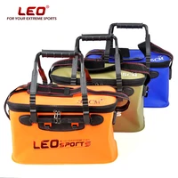 leo portable foldable fish wear bucket outdoor eva fishing tackle boxes with handle fishing bags outdoor fishing water tank