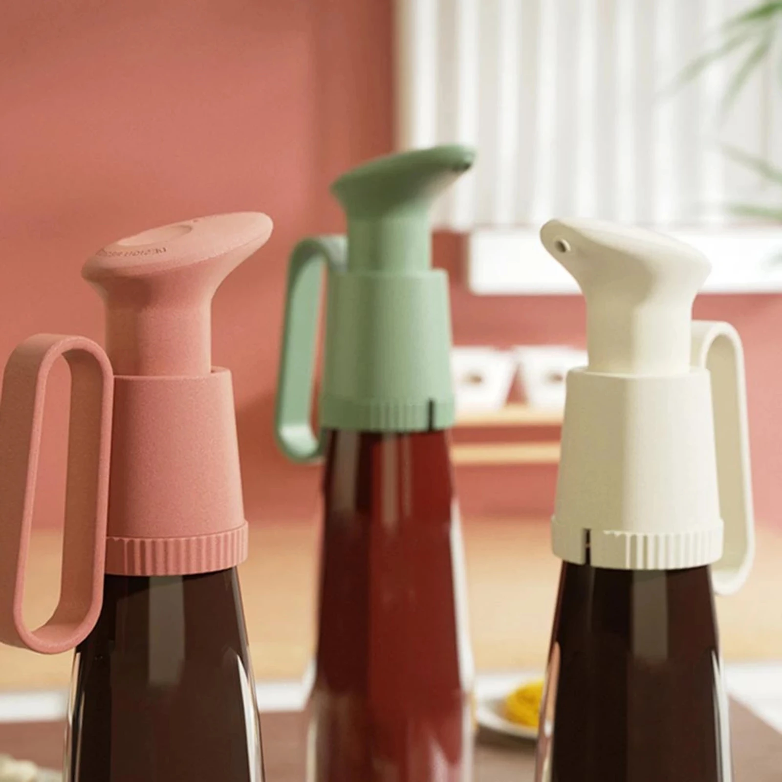 

FDA Grade Jam Bottle Pump Oyster Sauce Dispensers Ketchup Vinegar Bottle Head Pressure Push-type Nozzle Home Kitchen Tools