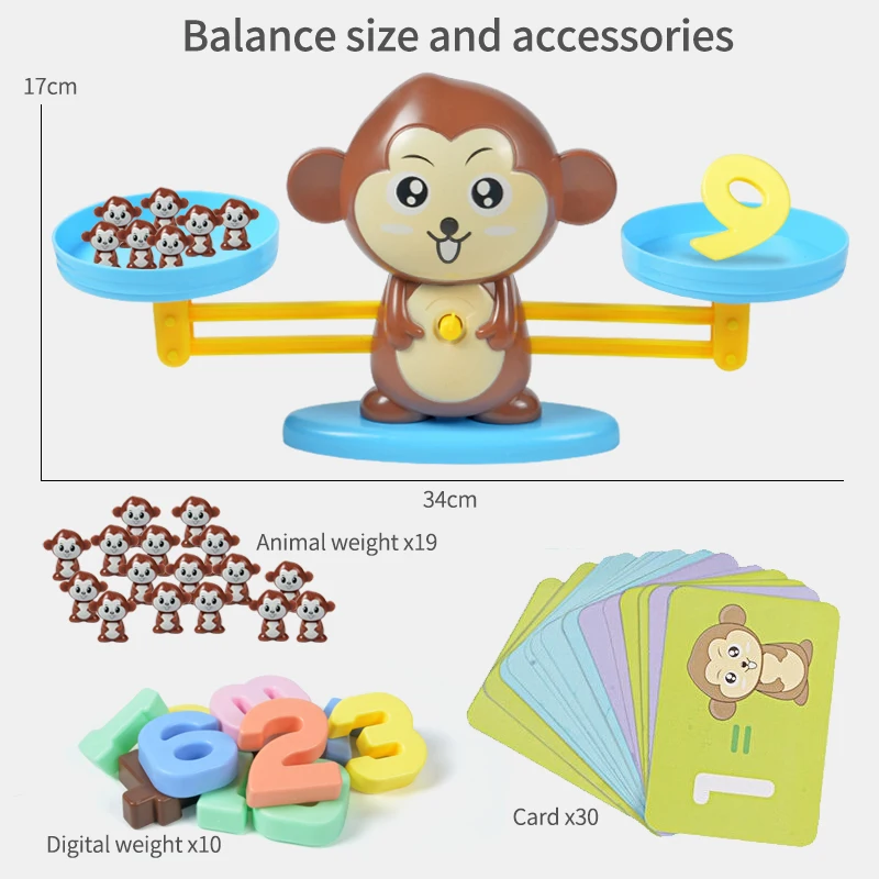 Балансирующая игрушка настольная игра игрушки обезьяны цифровые весы для