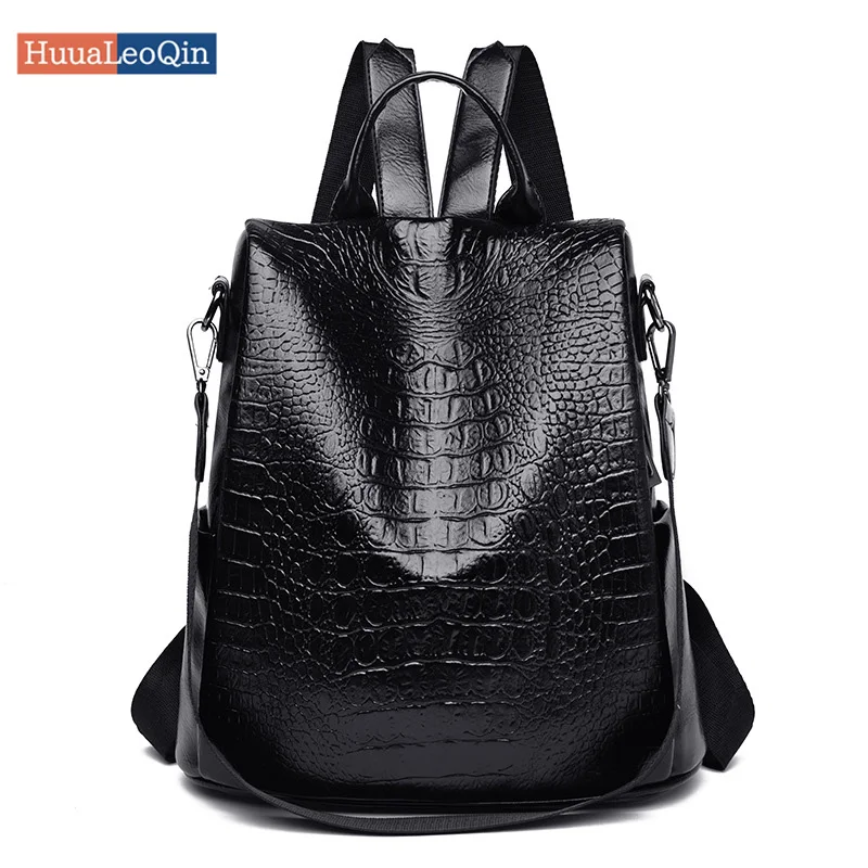

Women's Backpack PU Material Snake Pattern Retro Style High Quality Ladies Bags
