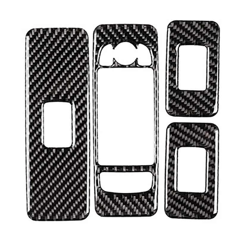 

New Soft Carbon Fiber Door Window Lift Switch Panel Cover Trim for Land Rover Discovery Sport 2015-2019