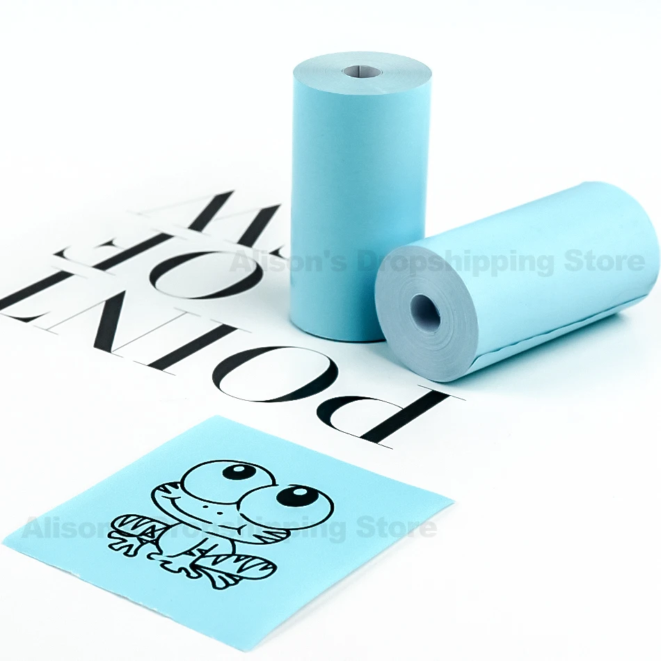 Синий цвет 57 / 58*30 мм Термальный чековый фотопринтер бумага для Мини карманного
