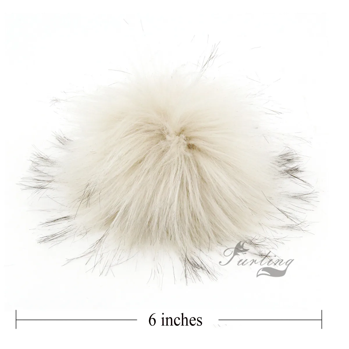 Большие 16 см помпоны из искусственного меха енота для шляп в упаковке 12 шт 6