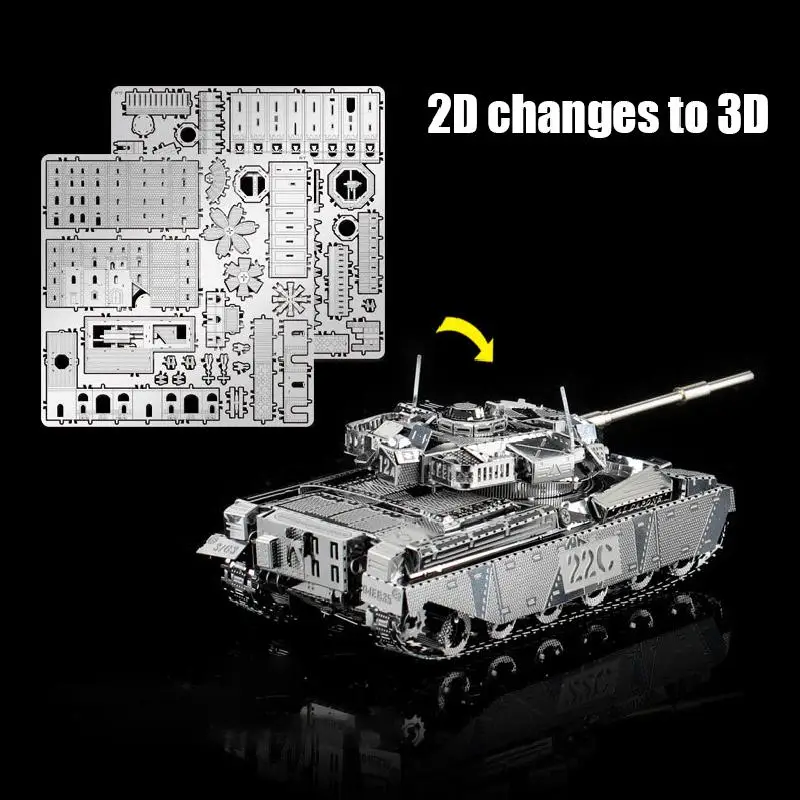 Набор металлических 3d пазлов Mk50 Js 2 Сборная модель бака игрушки сделай сам 3D
