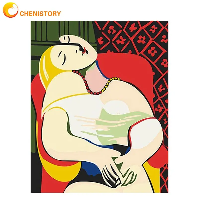 

CHENISTORY Figure Painting By Numbers Kits For Adults HandPainted Unique Gift Acrylic Paint Color On Canvas Modern Home Decor