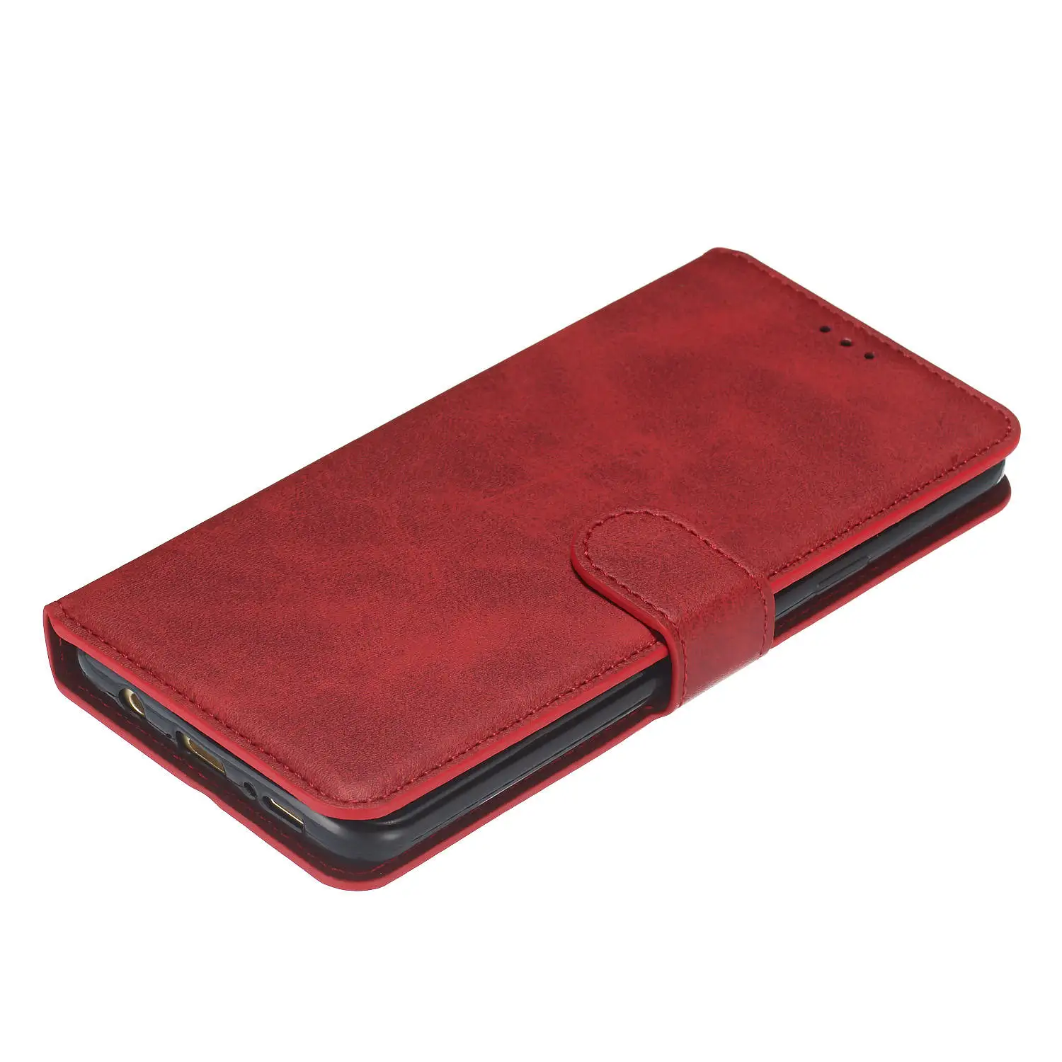 Red Кожаный чехол с откидной крышкой для samsung Galaxy S10e S10 S9 S8 плюс S7 Edge Note 10 pro 9 8 A5 A6 A7 A8 M10 M20 M30 чехол для телефона - Цвет: Red