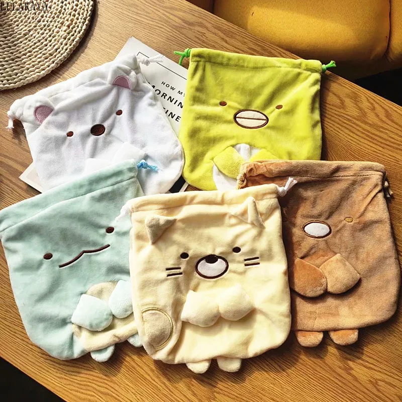 Милый японский аниме Sumikko Gurashi уголок био существо сумка на шнурке мультяшный