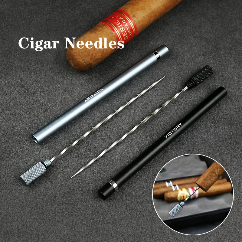 

1Pcs Cigar Needles Outdoor Travel Stainless Steel Portable Cigar Puncher Needle Drill Loose Cigar Accessories Smoking Tools