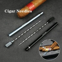 1pcs cigar needles outdoor travel stainless steel portable cigar puncher needle drill loose cigar accessories smoking tools