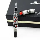 Шариковая ручка Jinhao, черная, играющий Дракон жемчужина, с ювелирными изделиями