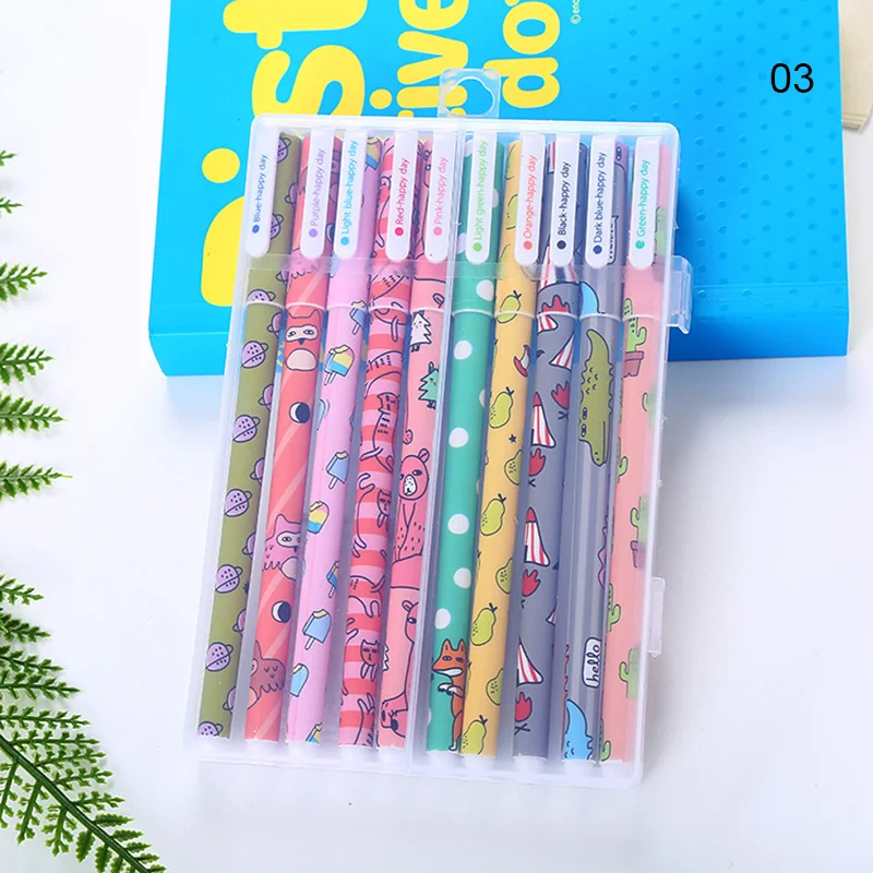 

10 Color Art Pen Set with Case Contour Marker Gift Card Writing Drawing Pen Coloring Painting Paper Poster