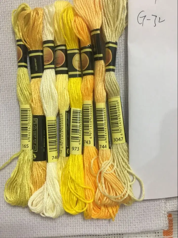 Нить для вышивки крестиком 8 цветов нить шитье моток пряжи рукоделия плетеный
