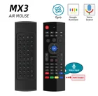 Пульт дистанционного управления MX3 Air Mouse 2,4G РЧ беспроводная клавиатура для ТВ-приставки X96 mini KM9 A95X H96 MAX Android